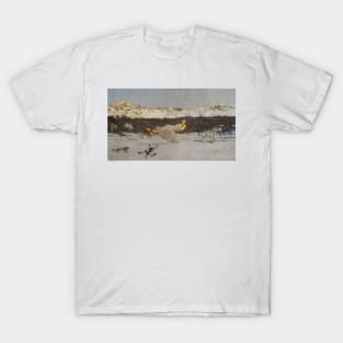 The Punishment of Lust by Giovanni Segantini T-Shirt